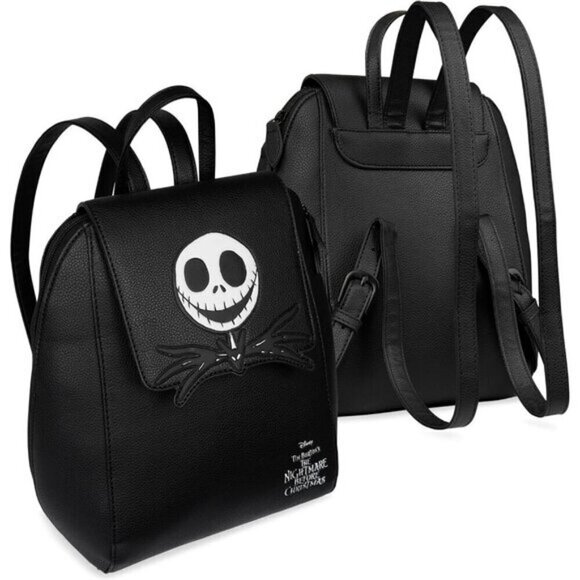 ⚡Women Teens Black Nightmare Before Christmas Mini PU Leather Travel Bag